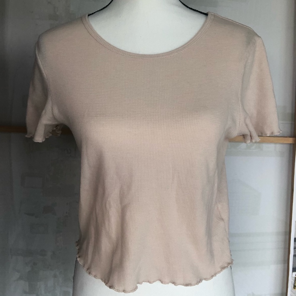 American Eagle Outfitters Babydoll Tee Cream